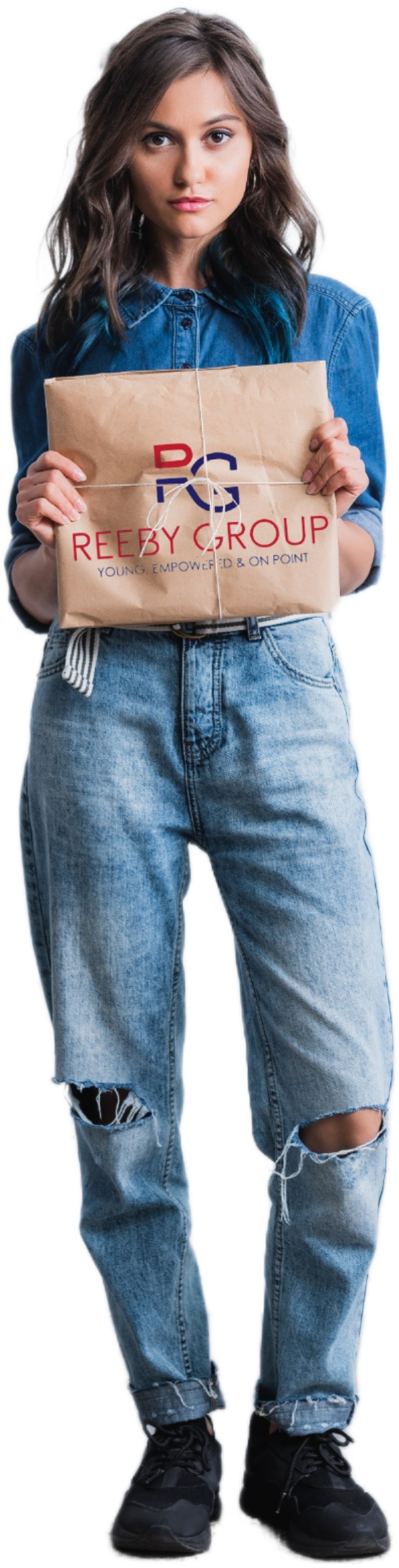 Courier Holding Package